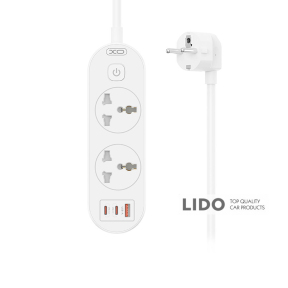 Мережевий фільтр XO WL31 30W (2 розетки +1USB-A+2USB-C) з головними вимикачем 1,5м. білий
