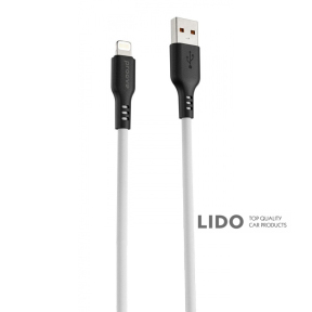 Кабель Proove Rebirth USB to Lightning 2.4A (1m) чорний/білий