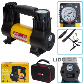 Компрессор автомобильный Voin 150psi/15Amp/40л/прикур./фонарь