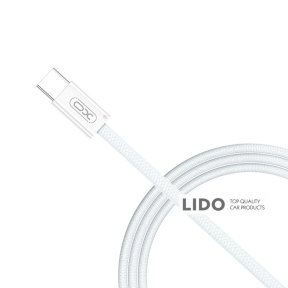 Кабель XO High-fashion Type-C to Type-C 60W 1м білий