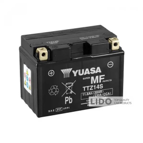 Акумулятор МОТО Yuasa 12V 11,8Ah MF VRLA Battery AGM (сухозаряжений) TTZ14S [+ -]