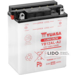 Акумулятор МОТО Yuasa 12V 12,6Ah  YuMicron Battery (сухозаряжений) YB12AL-A2 [- +]