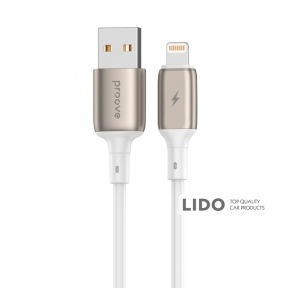Кабель Proove Flex Metal USB to Lightning 2.4A (1m) білий