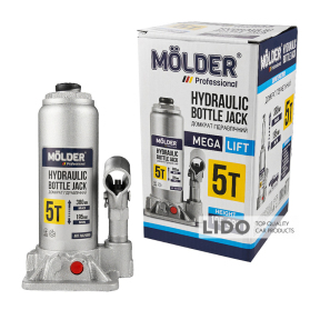 Домкрат гідравлічний пляшковий Molder 5т 195-380мм