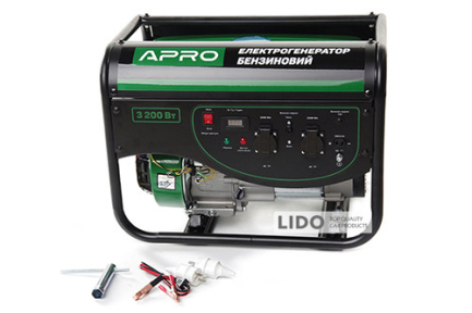 Генератор Apro бензиновий 4-х тактний 3.0/3.2 кВт ручний запуск