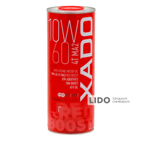 Моторне масло Xado Atomic Oil 4T MA2 Red Boos 10W-60 1л