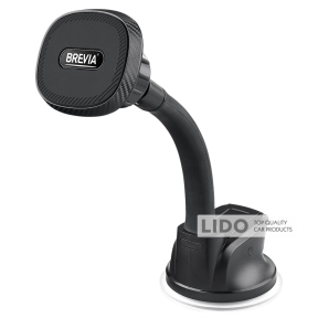 Держатель телефона автомобильный Brevia FlexArm MagStrong с присоской, гибкий 163мм, 6 магнитов, черный