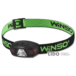 Фонарь налобный Winso 250Lm, 5W LED, 850mAh, с сенсором белый/красный Фонарь налобный Winso 250Lm, 5W LED, 850mAh, с сенсором белый/красный