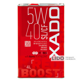 Моторное масло Xado Atomic Oil Red Boost 5W-40 4л