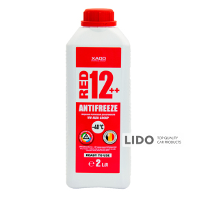 Антифриз Xado Antifreeze Red 12++ -40⁰С червоний готовий 2л