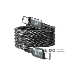Кабель XO Magnetic Braided Type-C to Type-C 60W 1м чорний