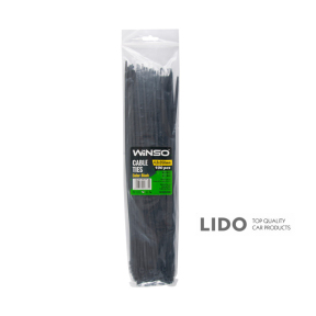 Хомуты Winso пластиковые черные 4,8x350, 100шт