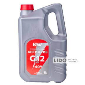 Антифриз Vitol Red G12 червоний готовий 5л