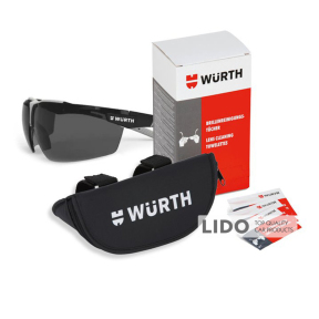 Окуляри захисні Wurth Spica затемнені набір з футляром та серветками