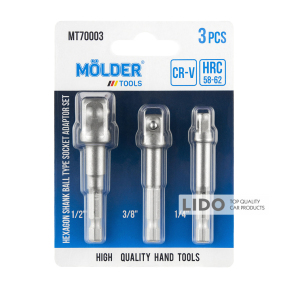 Набор переходников Molder для торцевых головок из Hex 1/4