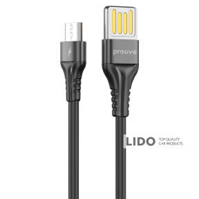 Кабель Proove Double Way Silicone USB to Micro USB 2.4A (1m) черный