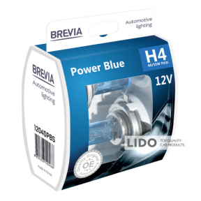 Галогеновая лампа Brevia H4 12V 60/55W P43t Power Blue S2