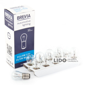 Лампа накаливания Brevia P21/5W 12V 21/5W BAY15d CP, 10шт
