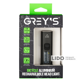 Велосипедная фара Grey's 1000lm 5000mAh