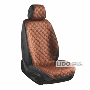 Преміум накидки для передніх сидінь CarLife Turbo, coffee 2шт