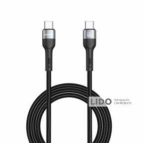 Кабель Winso Pro Type-C to Type-C 60W TPE+плетіння 2м чорний