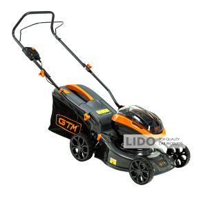 Газонокосарка акумуляторна GTM BLM42 несамохідна 36В без АКБ і ЗП