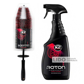 Набір для миття дисків та ковпаків: K2 Roton Pro 750мл + щітка K2 Scepter Pro Wheel Brush