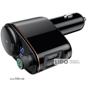 FM трансмиттер модулятор Baseus Lokomotive S-06 Bluetooth c функцией зарядки 2хUSB (63814329)