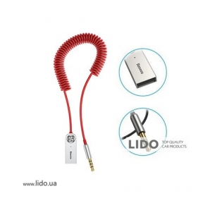 Аудио Bluetooth 5.0 приемник Baseus BA01 Wireless Bluetooth Transmitter с USB и 3.5мм AUX Красный (958234518)