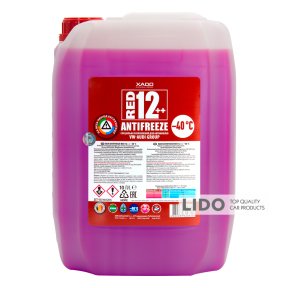 Антифриз Xado Antifreeze Red 12++ -40⁰С красный готовый 10л