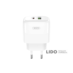 Мережевий зарядний пристрій XO L137 PD20W/QC18W 1USB-A+1USB-C білий