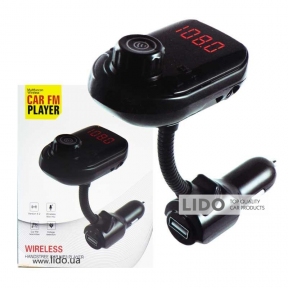 Автомобильный FM модулятор трансмиттер M18 Black (av107-hbr)