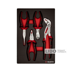 Професійний набір шарнірно-губцевих інструментів Wurth Zebra у ложементі 4шт