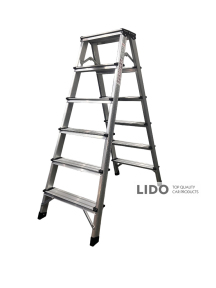 Стремянка двухсторонняя GTM KMH1206 1,8м алюминиевая