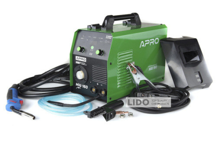 Зварювальний напівавтомат інверторний Apro MIG-160 20-160А + набір кабелів