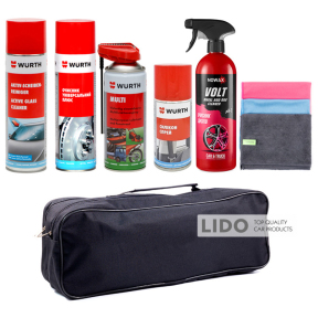 Универсальный набор по уходу за авто Wurth с органайзером (7 ед.)