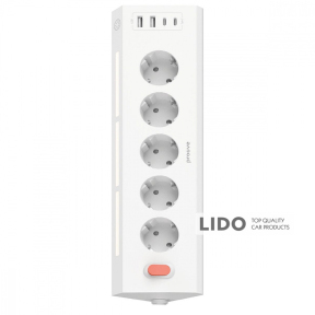 Мережевий фільтр Proove Prism Socket (5xAC + 2xType-C + 2xUSB) 1.6m білий