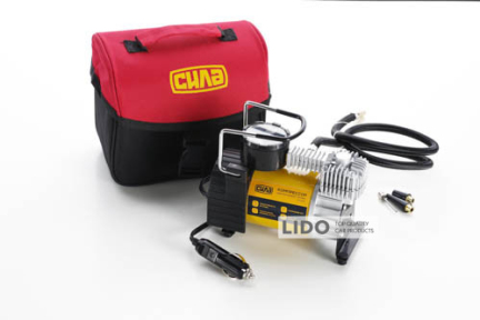 Компрессор автомобильный Сила 10Атм 37л/мин 15А однопоршневой с автостопом