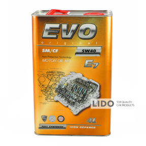 Моторное масло Evo E7 5w-40 SM/CF 4л