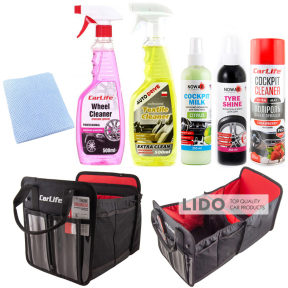 Премиум набор по уходу за авто + органайзер Carlife
