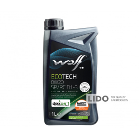 Моторное масло Wolf Ecotech D1-3 0W-20 1л