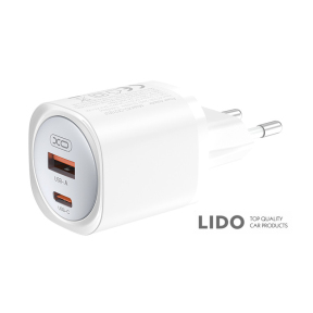 Сетевое зарядное устройство XO CE21 PD30W/PPS33W 1USB-A+1USB-C белый