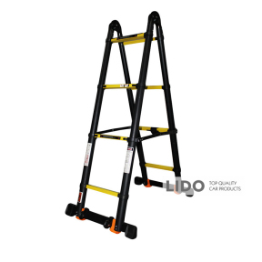 Лестница-трансформер телескопическая алюминиевая GTM KME3034B 2*4 ступени 0,9-3,4м