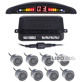 Парковочная система Pulso LP-10180 LED 8 датчиков D=22мм grey