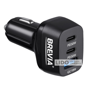 Автомобільний зарядний пристрій Brevia ePower TriDrive 78W 2xUSB-C+1xUSB-A