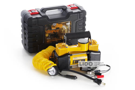 Компрессор автомобильный Сила 10Атм 85л/мин 18А двухпоршневой в кейсе