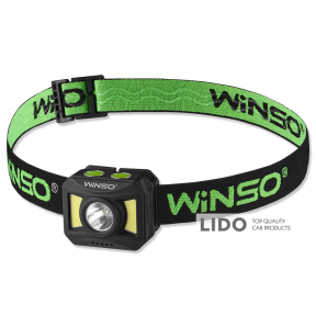 Фонарь налобный Winso 150+140Lm, 3W+COB, 850mAh, белый/красный Фонарь налобный Winso 150+140Lm, 3W+COB, 850mAh, белый/красный
