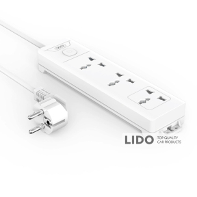 Мережевий фільтр XO WL17 3AC (3 розетки) з вимикачем  2м. білий