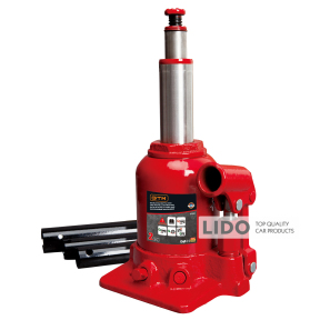 Домкрат гідравлічний пляшковий GTM TF0202 2т 150-370мм двохштоковий