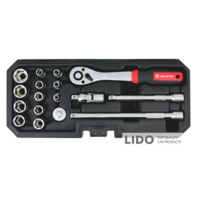 Набір головок торцевих Wurth з тріскачкою 1/4